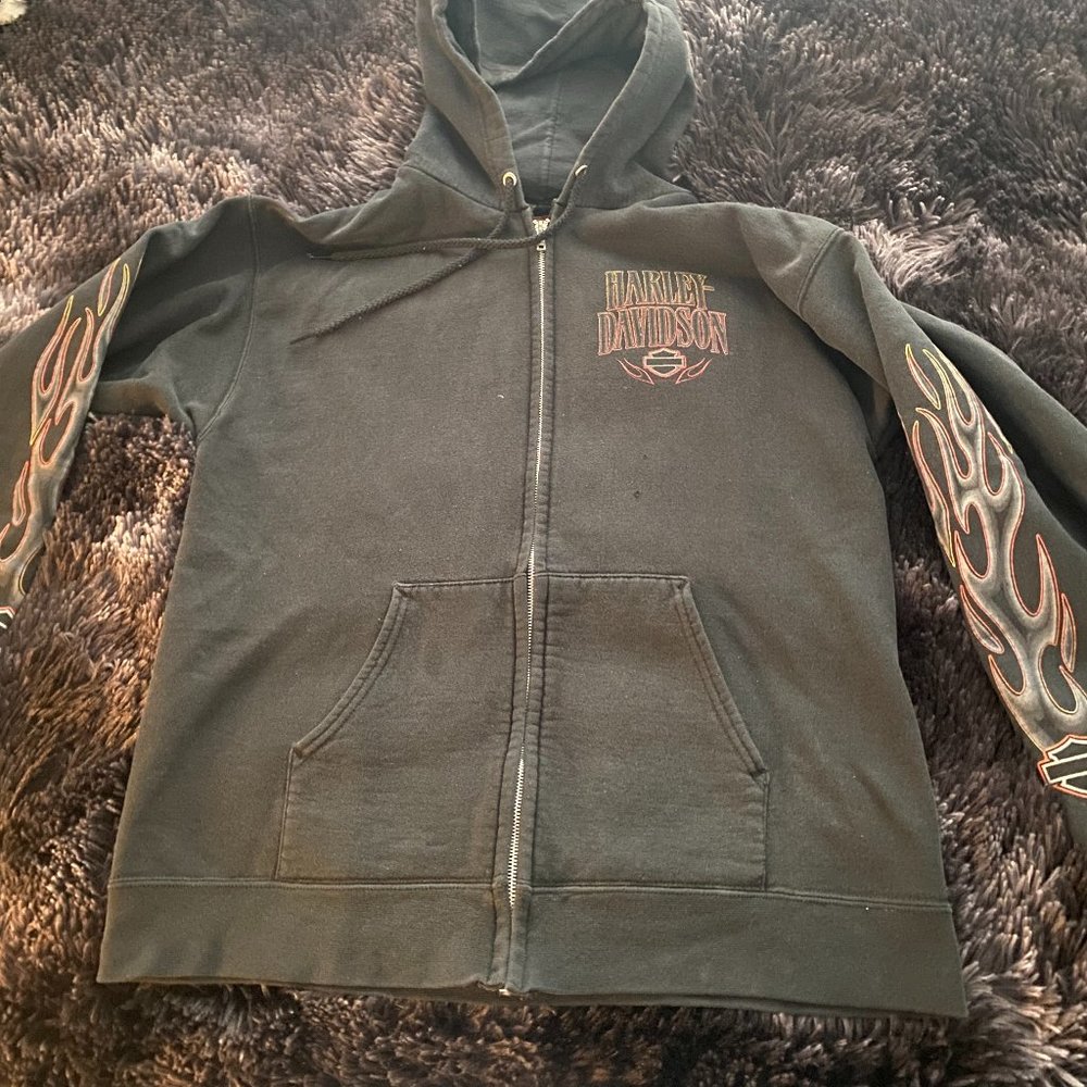 Vintage Harley Davidson zip up hoodie size s